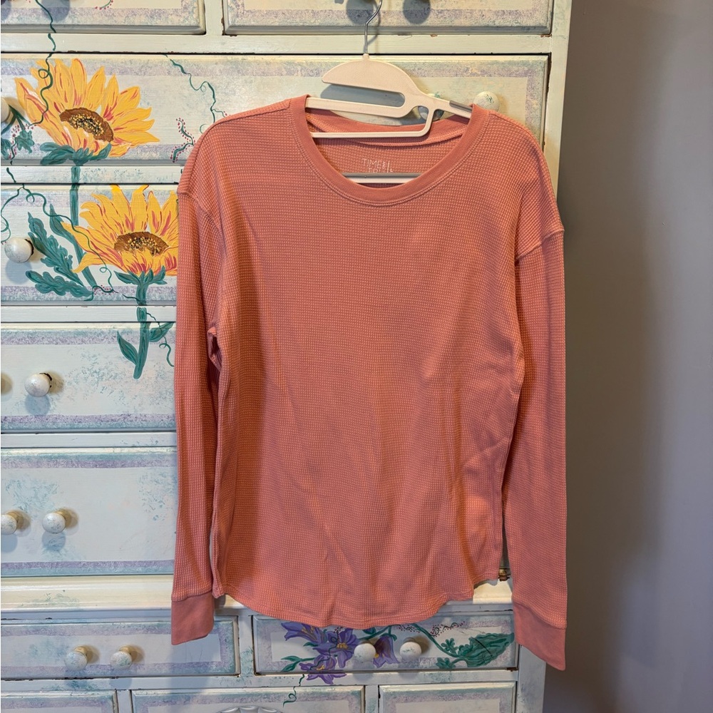 Time and Tru Pink Long Sleeve Top